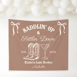 Banner per addio al nubilato dell'ultimo rodeo, cartello "Saltare e sistemarsi", decorazioni per addio al nubilato, Nashville Bach, Destination Bach, decorazioni da cowgirl