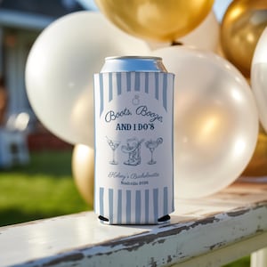 Boots Booze and I Do's Can Coolers, Cowgirl Bachelorette Party Favors, Personalized Western Can Cozies, Nashville Bach Party image 16