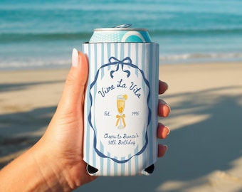 Enfriadores de latas personalizados de limoncello para despedidas de soltera, último abrazo de la novia, verano italiano, recuerdos de fiesta en Amalfi, año de estreno, ubicación