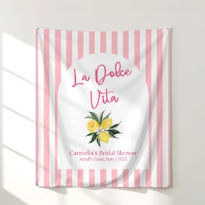 La Dolce Vita Bridal Shower Banner, Amalfi Coast Bachelorette Decor, Italian Lemon Party Sign, Mediterranean Destination Bach