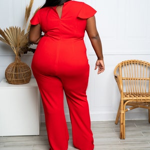 FLAMING FOXY red plus size jumpsuit - Etsy.de