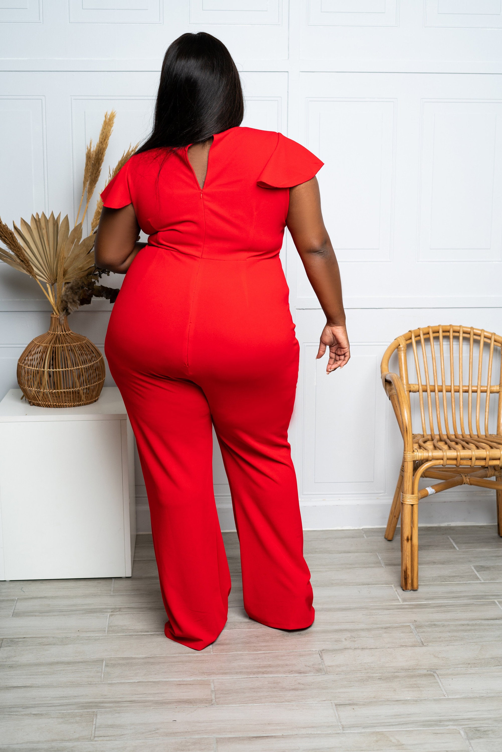 FLAMING FOXY Red Plus Size Jumpsuit - Etsy
