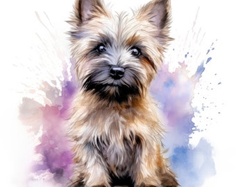 Cairn Terrier Clipart | 10 High Quality JPG | Scrapbooking, Card making, Digital Paper Craft | Commercial Use | Digital Download