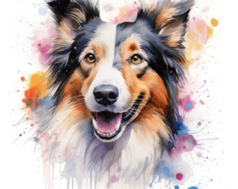 Border Collie Dog Clipart | 10 High Quality JPG | Scrapbooking, Card making, Digital Paper Craft | Commercial Use | Digital Download