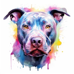 Pit Bull Clipart | 10 Hochwertige JPG | Scrapbooking, Kartenherstellung, Digital Paper Craft | Kommerzielle Nutzung | Digitaler Download