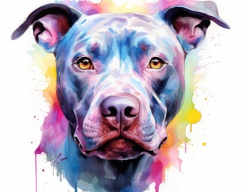 Pit Bull Clipart | 10 High Quality JPG | Scrapbooking, Card making, Digital Paper Craft | Commercial Use | Digital Download