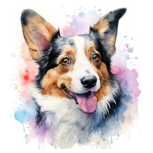 Vest Welsh Corgi Clipart | 10 Hoge kwaliteit JPG | Scrapbooking, kaarten maken, digitaal papierwerk | Commercieel gebruik | Digitaal downloaden