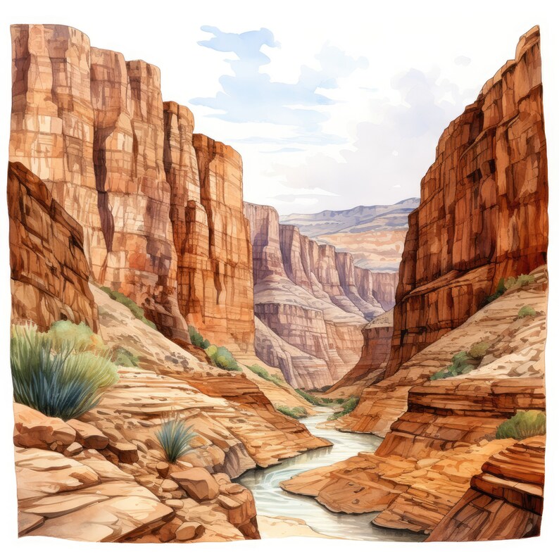 Canyon Clipart Landscape | 10 High Quality JPG | Scrapbooking, Card ...