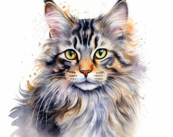 American Bobtail Clipart | 10 High Quality JPG | Scrapbooking, Card making, Digital Paper Craft | Commercial Use | Digital Download