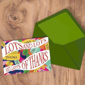 Lots and Lots and Lots of Thanks - Dank u wel wenskaart