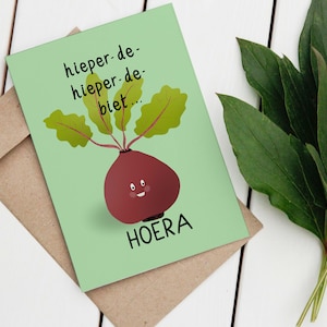 Rode Biet - Verjaardag wenskaart