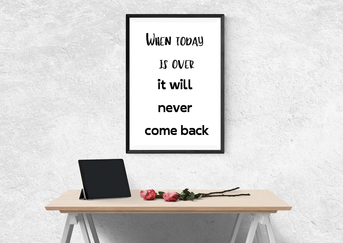Printable Wall Art Quotes Inspirational Wall Art Room Decor | Etsy