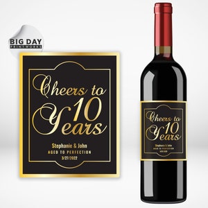 Gold Foil Wine Label | Custom Wine Labels | Personalized Birthday Gift | Anniversary Gift | Wedding Gifts | Liquor Labels | Wine Theme Label