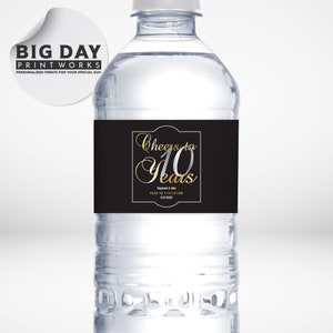 Custom Water Bottle Labels | Personalized Water Bottle Labels | Wedding Party Event Water Proof Labels | DIY Water Bottle Labels - 12pcs