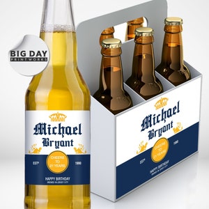 Personalized Beer Labels | His or Her Favorite Beer | Birthday Beer | Groomsman Beer | Gift or Favors | Fully Customized Beer Labels | Beer