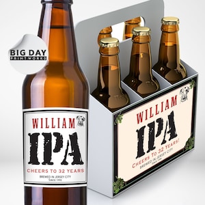 Personalized Beer Labels | His or Her Favorite Beer | Birthday Beer | Groomsman Beer | Gift or Favors | Fully Customized Beer Labels | Beer