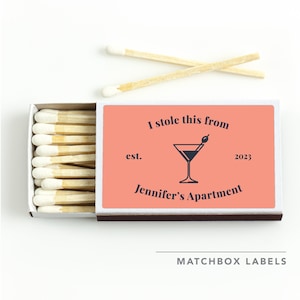 BULK Match Boxes + Labels SET OF 50 - Personalized Texts - Party Favor - Wedding - Birthday - House Warming - Apartment Use - Business Promo