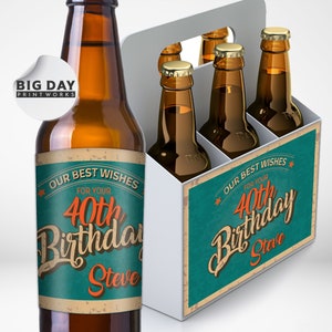 Personalized Custom Beer Labels | Happy Birthday Beer Labels | Birthday Gift and Favors | Customized Beer Labels | Fun Party Beer Labels