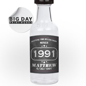 Personalized Custom Mini Liquor Party Gift or Favor Labels | Birthday Mini Liquor labels | Optional 50ml Mini Bottles | Fun Gift and Favors