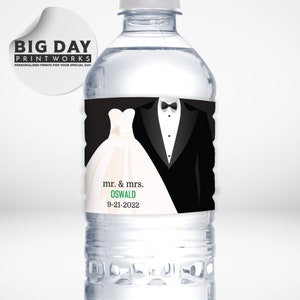 Custom Water Bottle Labels | Personalized Water Bottle Labels | Wedding Party Event Water Proof Labels | DIY Water Bottle Labels - 12pcs