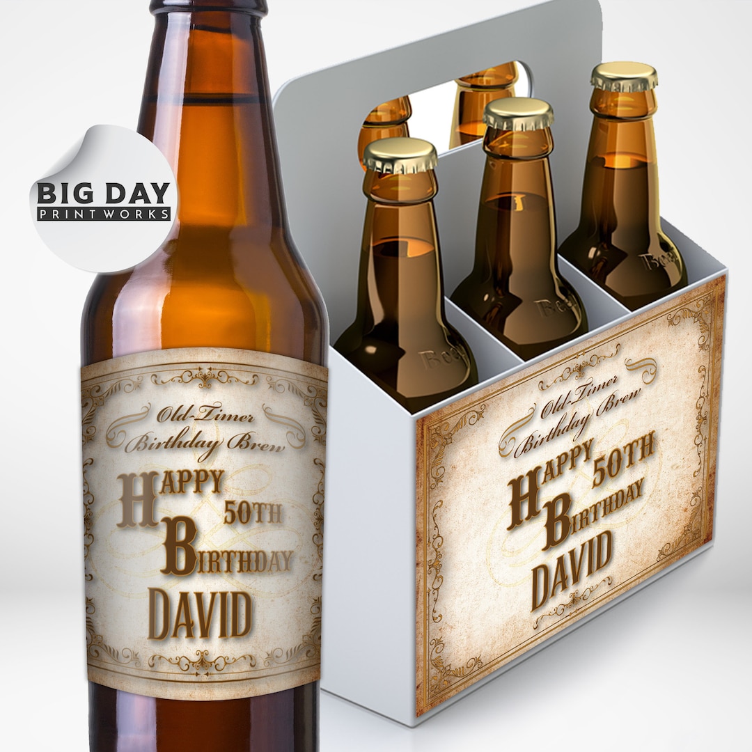 Personalized Custom Beer Labels Happy Birthday Beer Labels Birthday