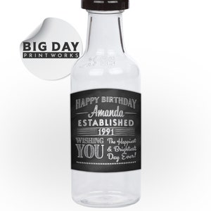 Personalized Custom Mini Liquor Party Gift or Favor Labels | Birthday Mini Liquor labels | Optional 50ml Mini Bottles | Fun Gift and Favors