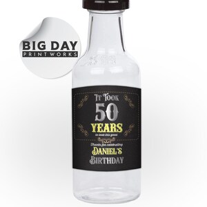 Personalized Custom Mini Liquor Party Gift or Favor Labels | Birthday Mini Liquor labels | Optional 50ml Mini Bottles | Fun Gift and Favors