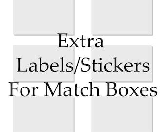 50 Additional Stickers sized for Match Boxes