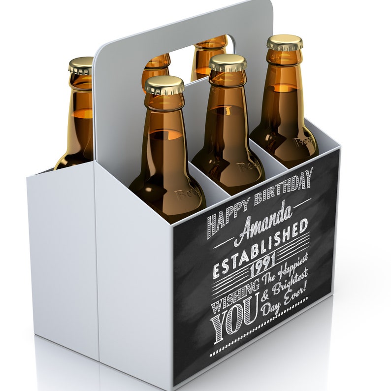 Established Labels Personalized Custom Beer Labels | Happy Birthday Beer Labels | Birthday ...