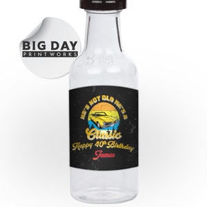 Personalized Custom Mini Liquor Party Gift or Favor Labels | Birthday Mini Liquor labels | Optional 50ml Mini Bottles | Fun Gift and Favors