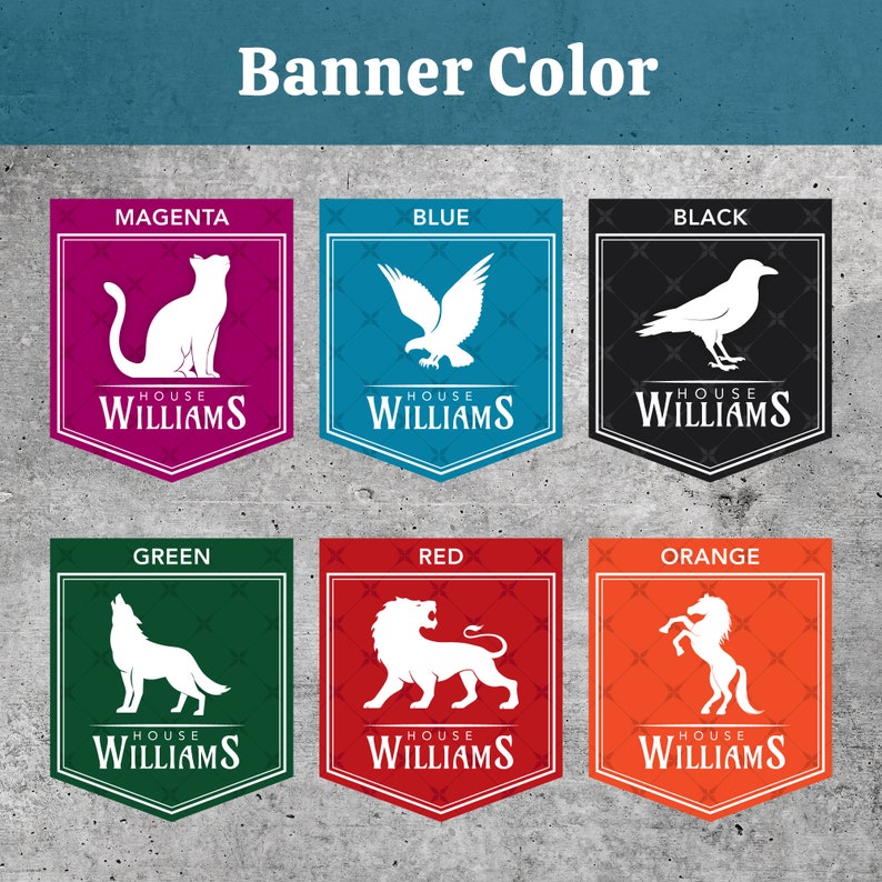 Create Your Own House Sigil Animal Sigils Pennant Flag Etsy