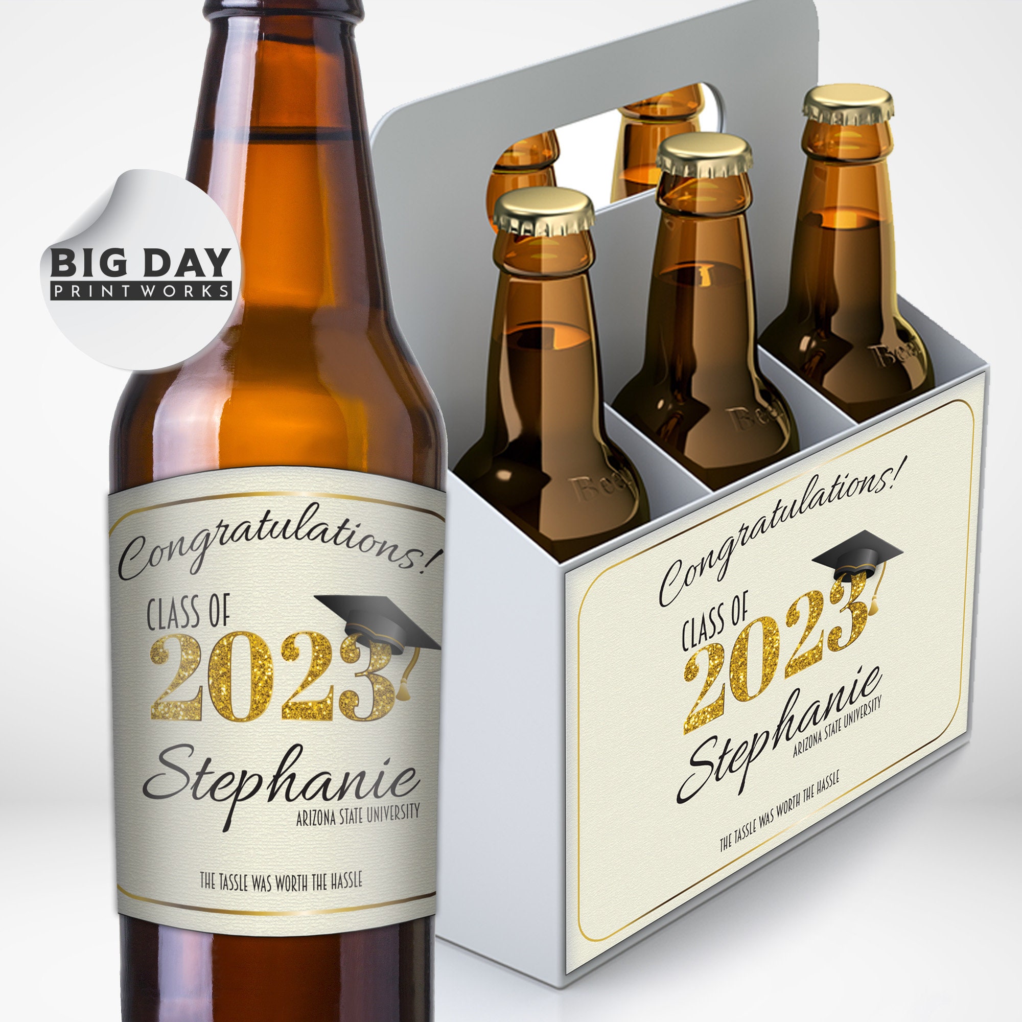 Personalized Customized Beer Labels Graduation Beer Labels Etsy