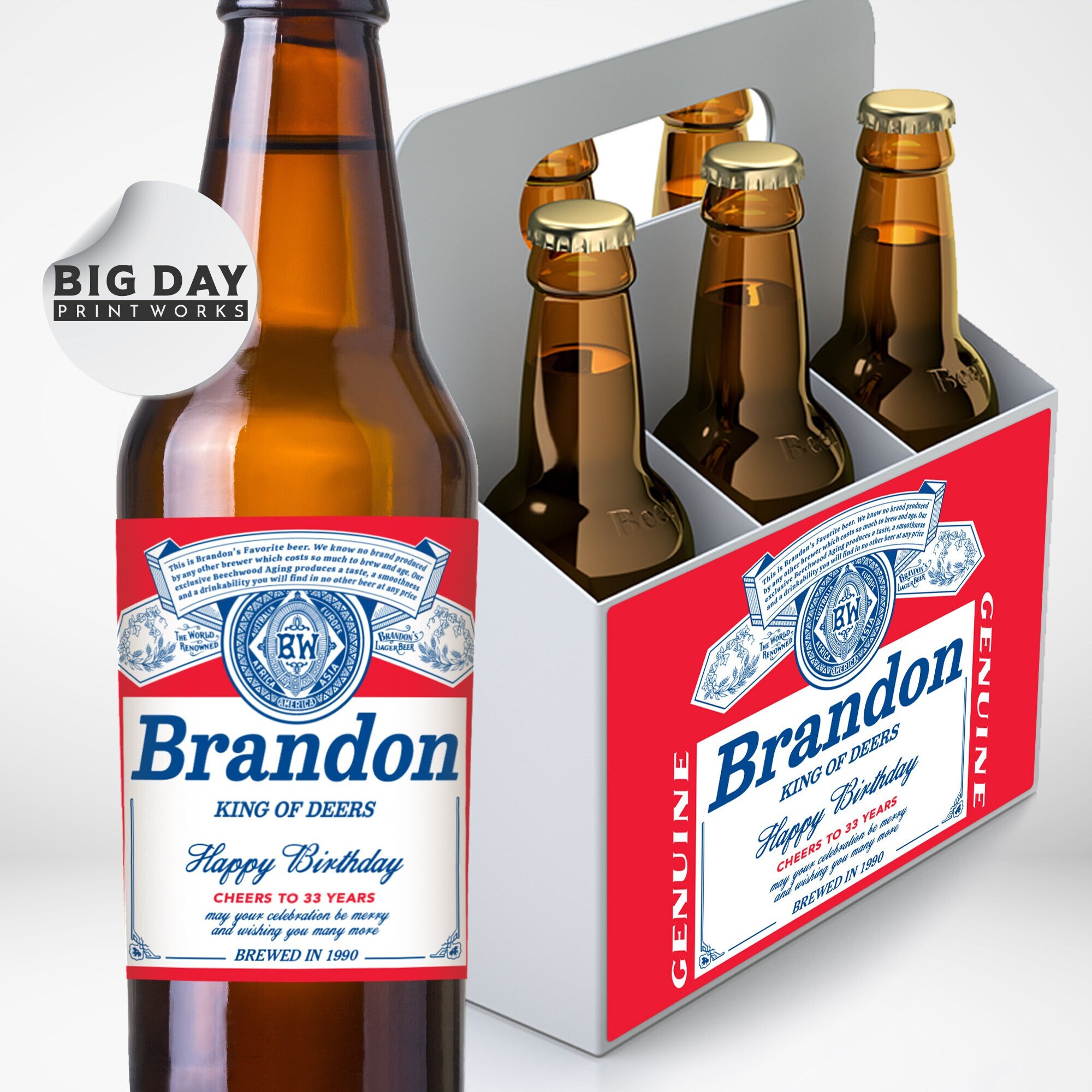 Budweiser Bottle Label