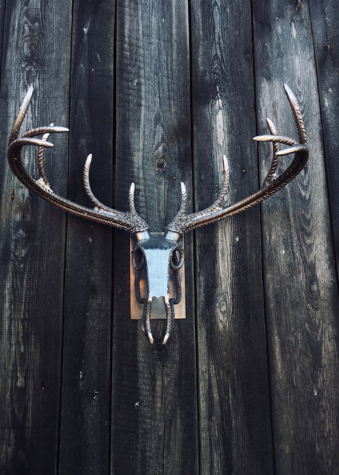 Metal Rebar Deer Skull/ Wall Art Etsy