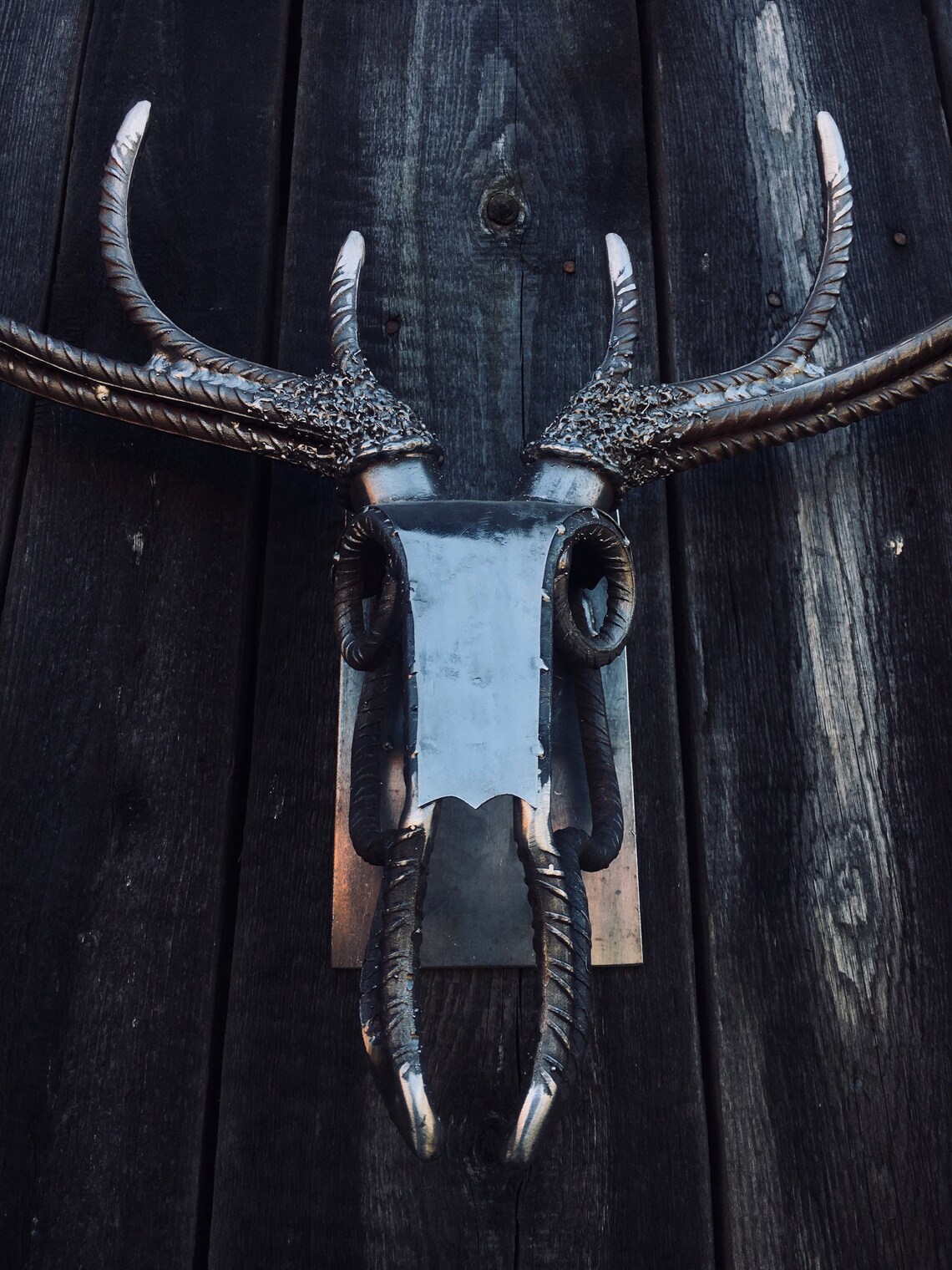 Metal Rebar Deer Skull/ Wall Art Etsy