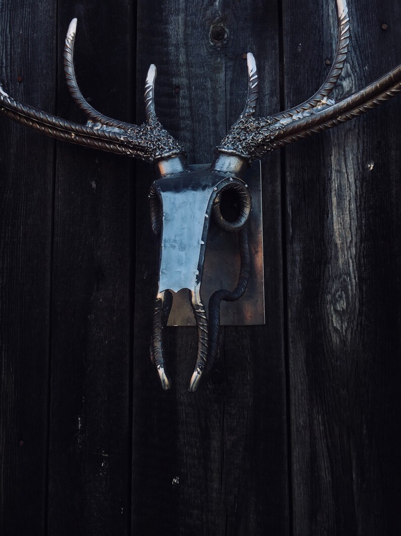 Metal Rebar Deer Skull/ Wall Art Etsy