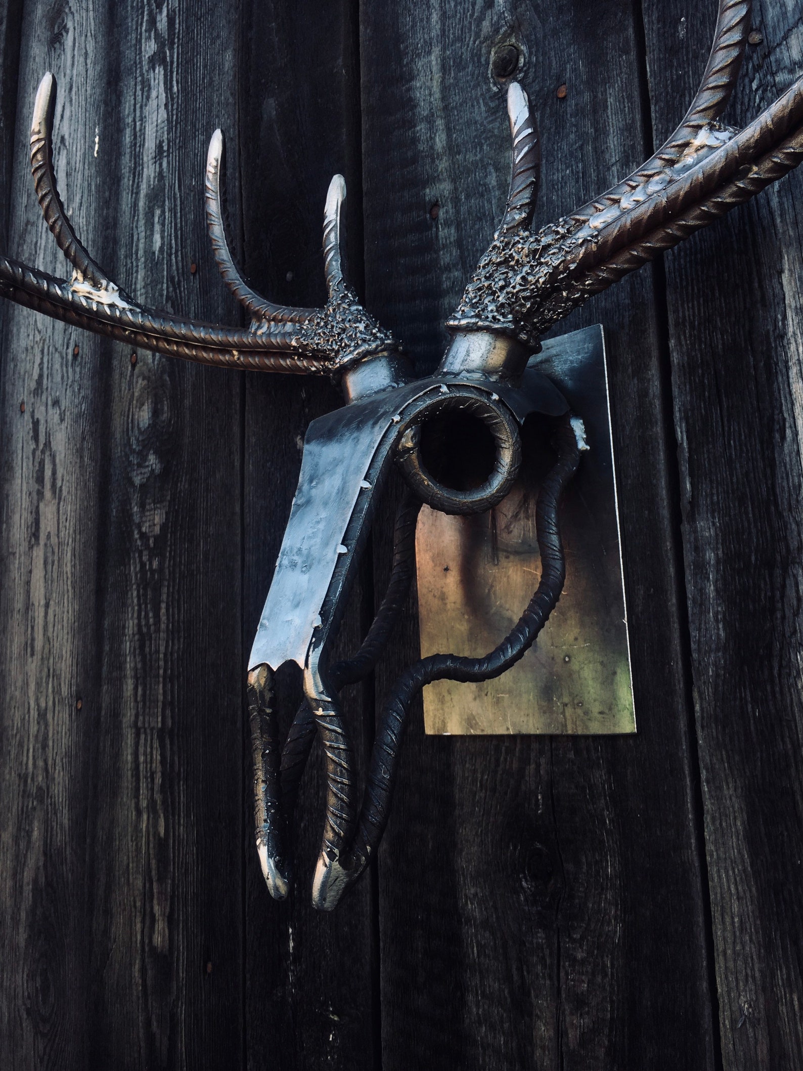 Metal Rebar Deer Skull/ Wall Art Etsy