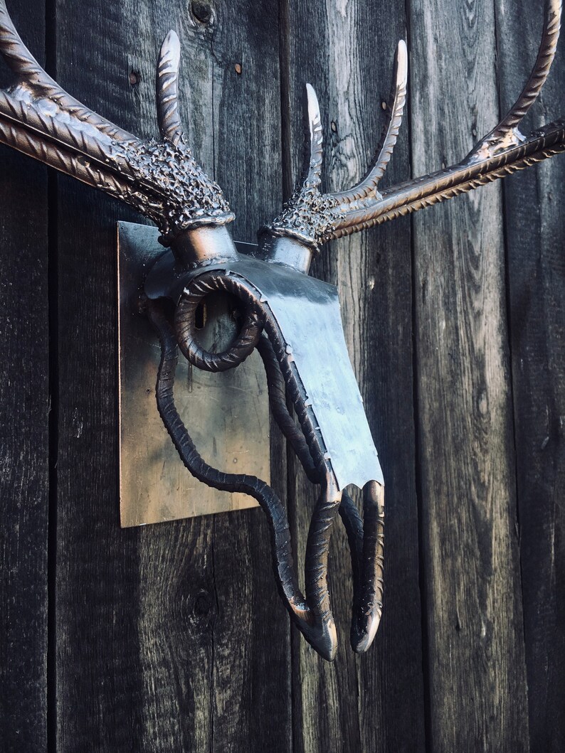 Metal Rebar Deer Skull/ Wall Art Etsy