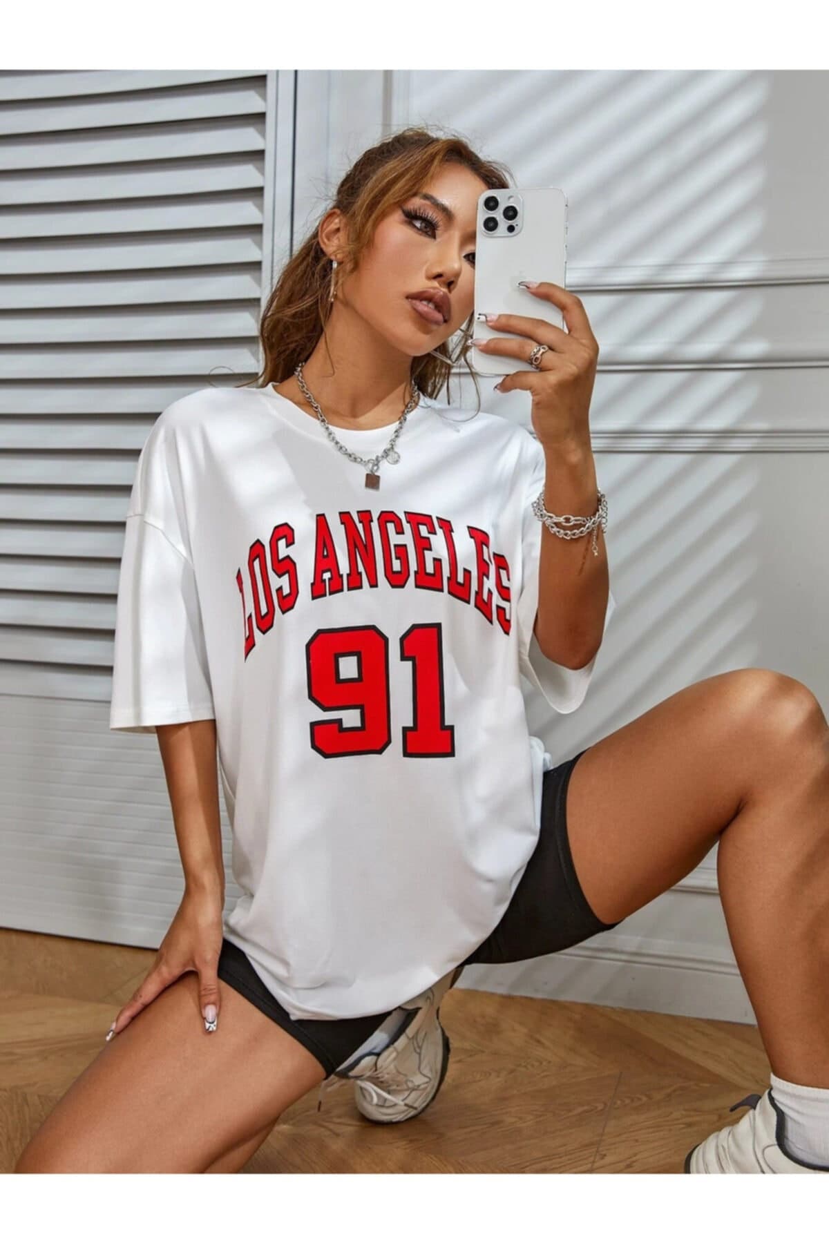 Los ANGELES 91 T SHIRT OVERSIZE Women's Shirt Short Sleeve 