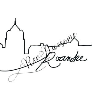 Roanoke City outline SVG/PNG