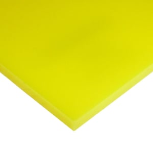 May include: A solid yellow foam sheet, angled in the frame. The bright, even color suggests a craft or construction material. The edges are clean and the surface appears smooth.