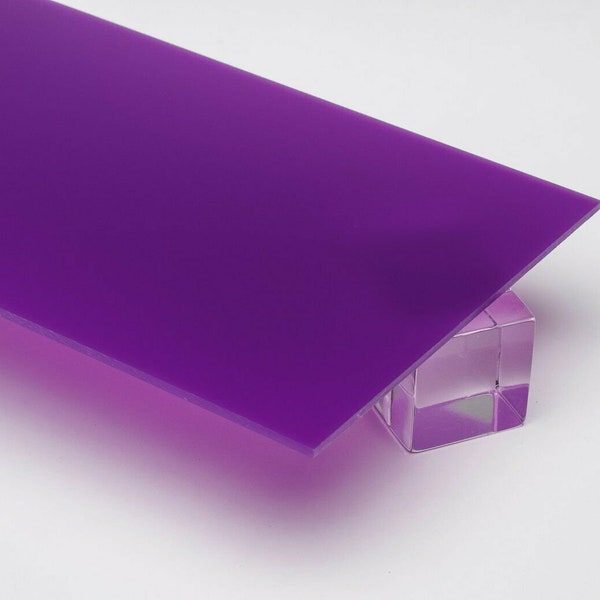 1/8" (3mm) Purple Violet 12"x12" Translucent Acrylic Plexiglass Sheet AZM