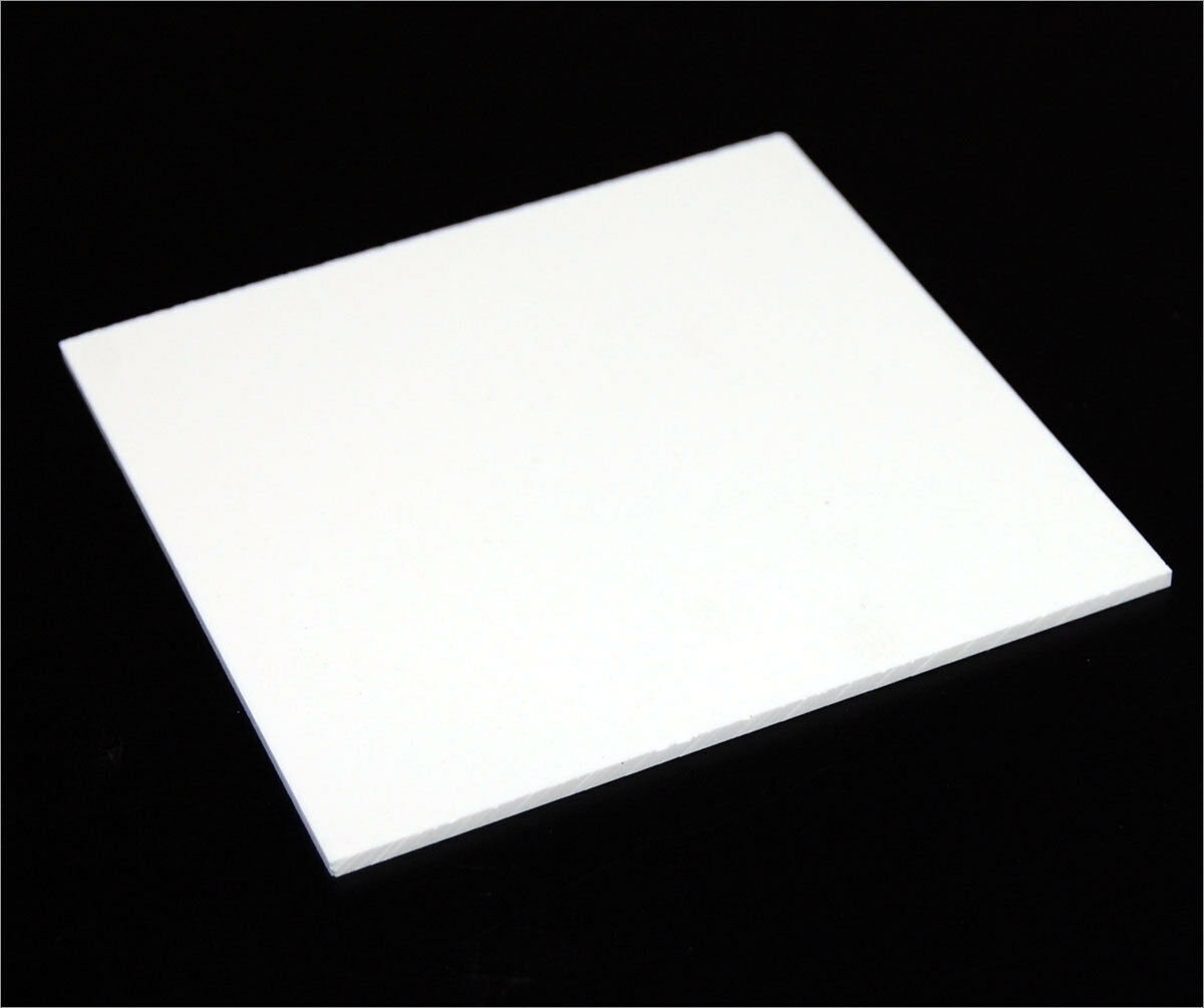 .060 High Impact PolyStyrene Plastic Sheet - 8 pack - 12 x 12 White,  Smooth, 1/16th thick HIPS / PolyStyrene