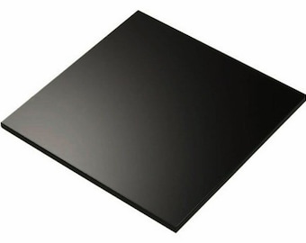 1/8" (3mm) Black Acrylic 12"x12" Plexiglass Cast Sheet Opaque Glossy AZM