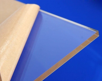 4 Pack 3/16" (4.5mm) Clear Cast Acrylic Plexiglass 4" x 12" Sheet AZM