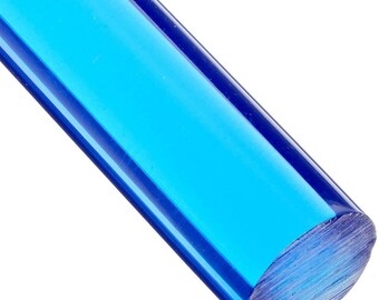 thumbnail image 2 of 5 Pcs 1/4" X 1/4" X 12" Clear Translucent Blue Acrylic Rods - PMMA Square Bars 2 of 5