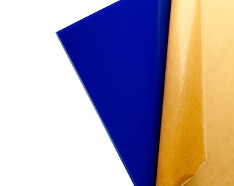 1/8" (3mm) Navy Blue Acrylic Plexiglass Sheet 12" x 12" Cast Acrylic AZM