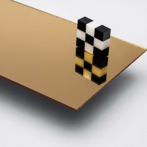 1/8&quot; (3mm) Gold Mirror Acrylic Plexiglass Plastic Sheet 12&quot; x 24&quot;