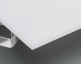 1/4" (6mm) Transparent Milky White Acrylic Plexiglass 12x12" Sheet AZM New