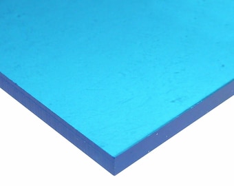 1/8" (3mm) Blue Neon Acrylic Plexiglass sheet 12"x12" NEW AZM